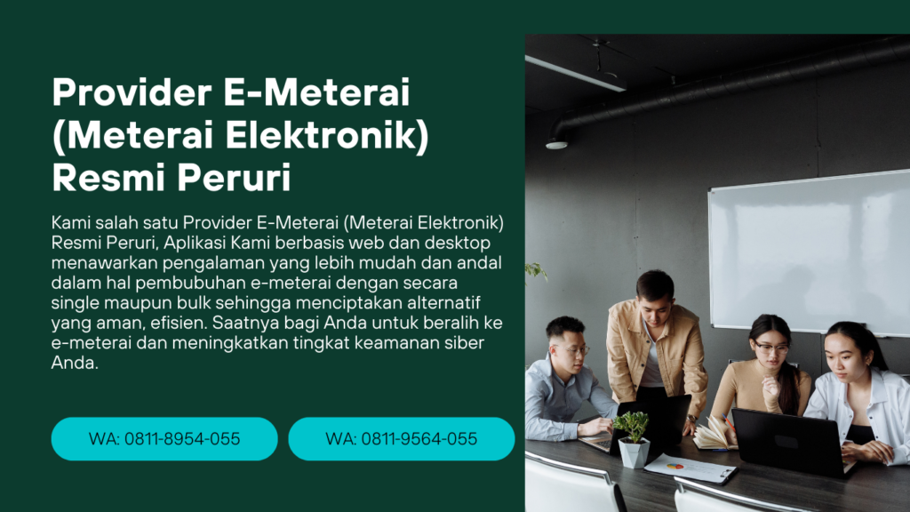 Provider E-Meterai (Meterai Elektronik) Resmi Peruri